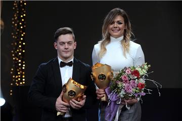 Sandra Perkovic and Tin Srbic Croatia's sportswoman and sportsman of the year