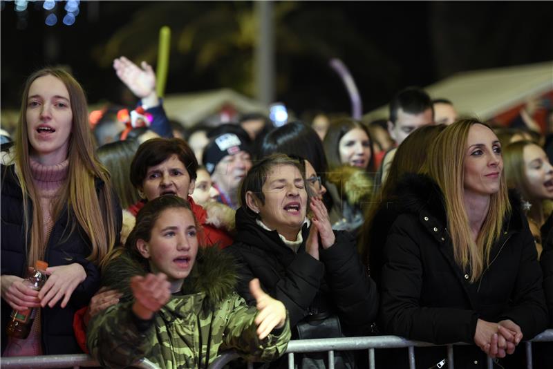 Doček nove 2018. godine na Rivi u Splitu