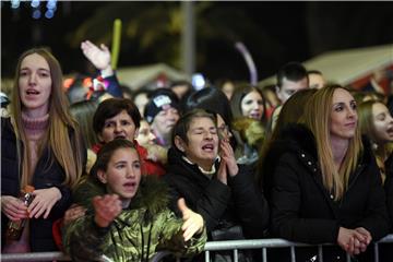 Doček nove 2018. godine na Rivi u Splitu