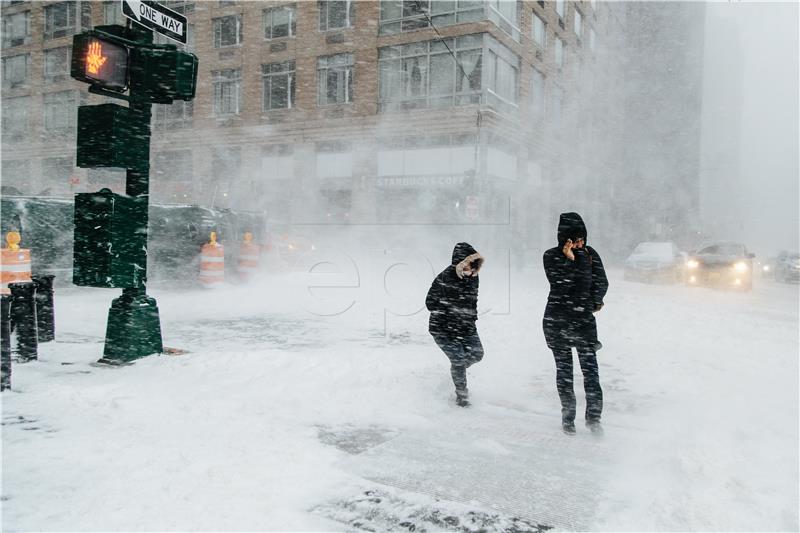 USA WINTER STORM IN NEW YORK