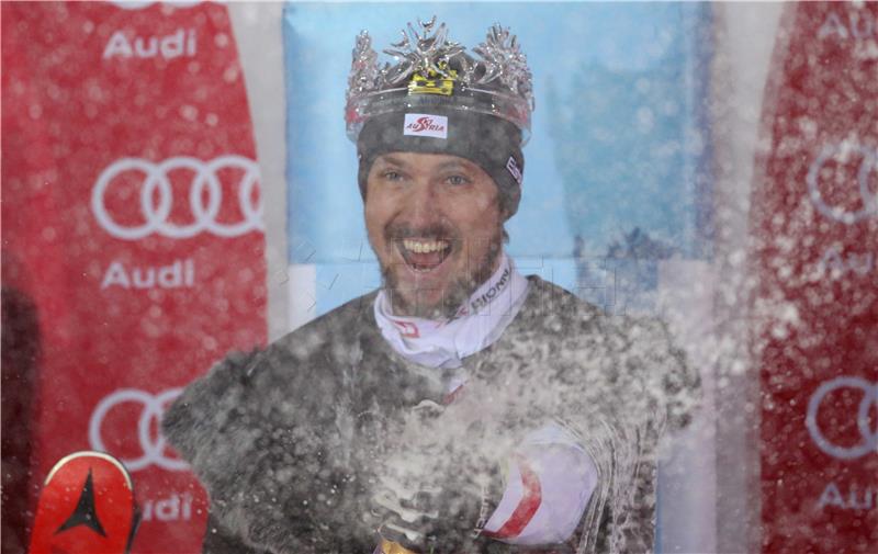 Druga vožnja muške slalomske utrke "Snow Queen Trophy 2018"