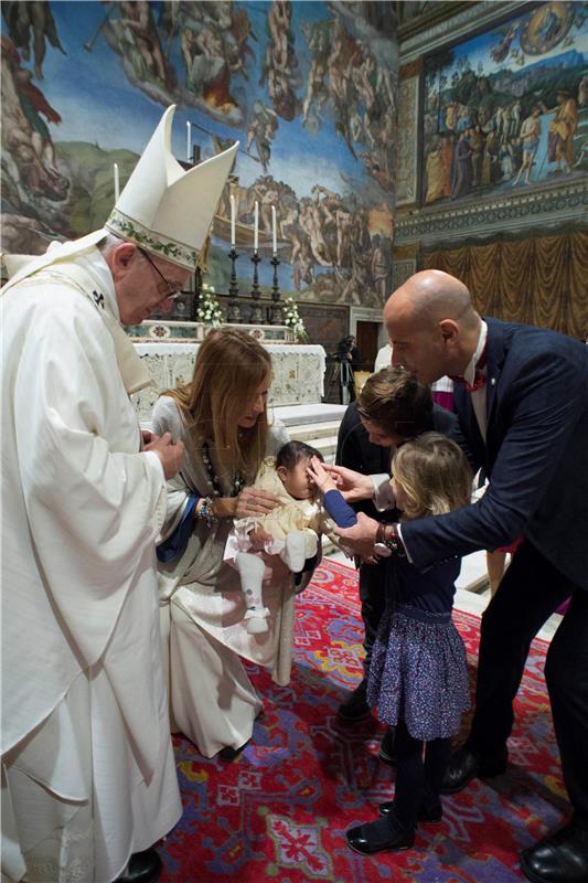 VATICAN RELIGION POPE BAPTISM