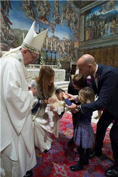 VATICAN RELIGION POPE BAPTISM