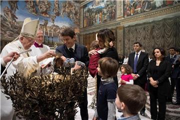 VATICAN RELIGION POPE BAPTISM