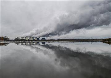 Brown coal open cast mine in Germany