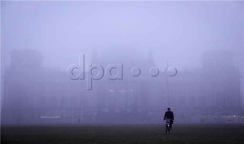 Foggy weather in Berlin