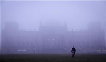 Foggy weather in Berlin