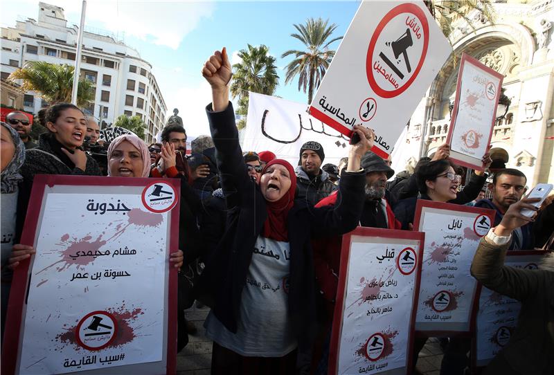 TUNISIA PROTEST REVOLUTION ANNIVERSARY