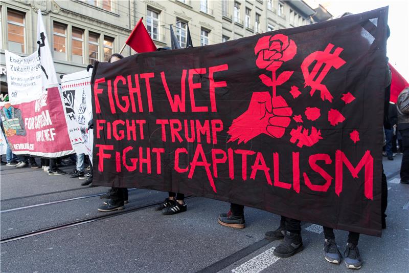 SWITZERLAND DAVOS WORLD ECONOMIC FORUM PROTEST