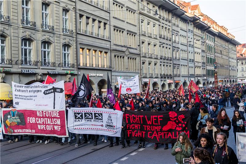 SWITZERLAND WORLD ECONOMIC FORUM PROTEST