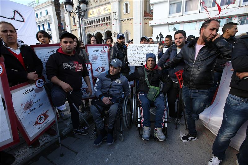 TUNISIA PROTEST REVOLUTION ANNIVERSARY