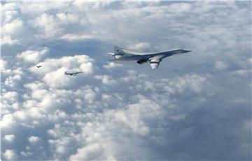 IN THE AIR BRITAIN DEFENCE RUSSIA BOMBER INTECEPTED