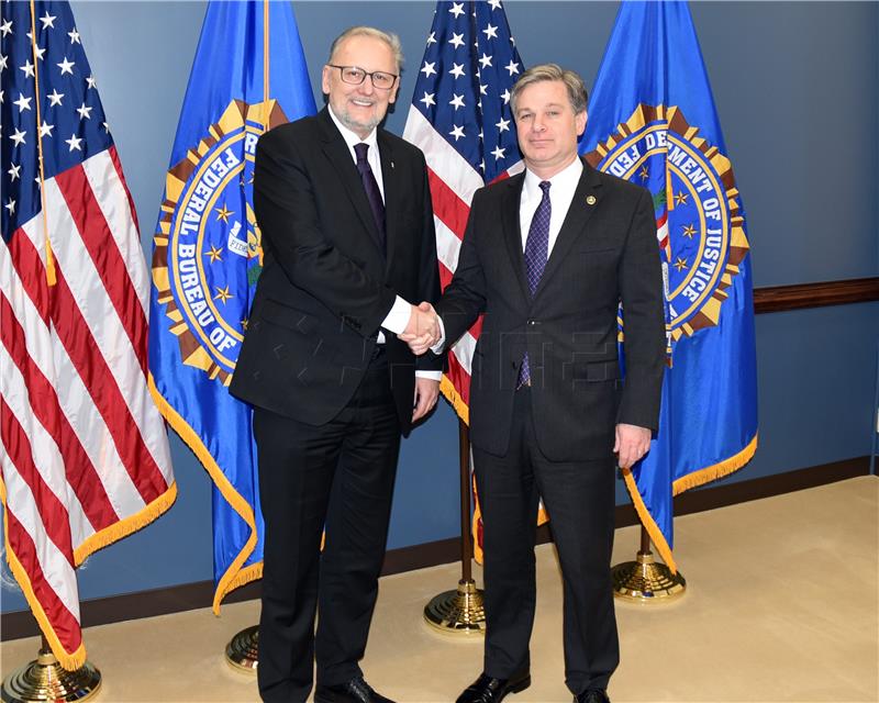 Croatian interior minister meets FBI director