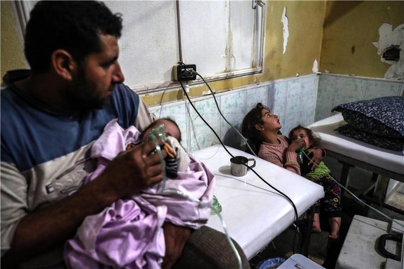 SYRIA CONFLICT DOUMA CHLORINE GAS SHELLING