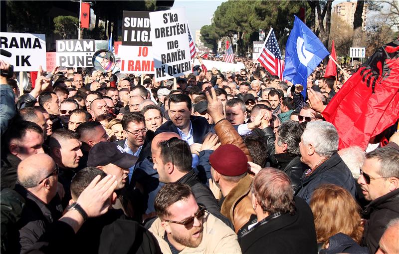 ALBANIA OPPOSITION PROTEST