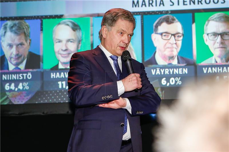 Finski predsjednik Sauli Niinisto proglasio izbornu pobjedu