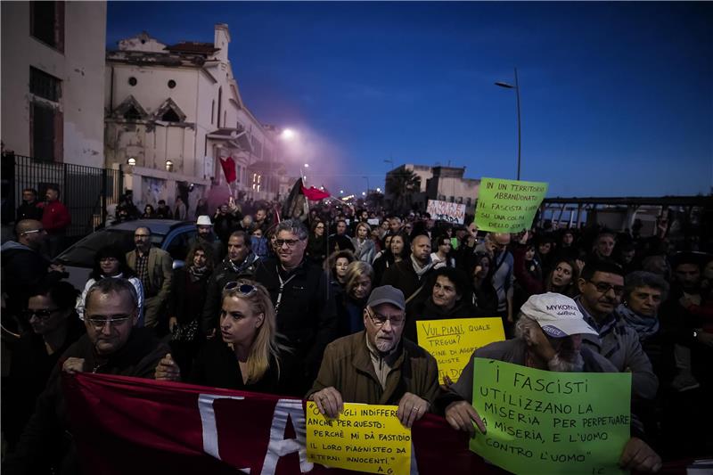 ITALY MAFIA PROTEST