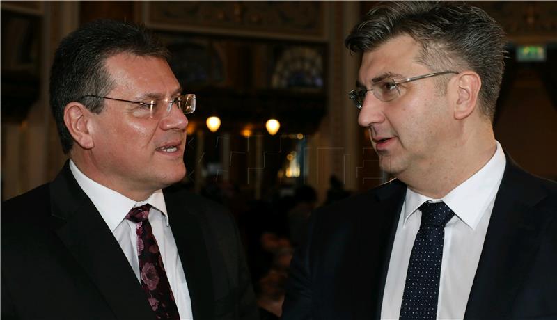 Plenkovic and Sefcovic discuss energy and climate challenges