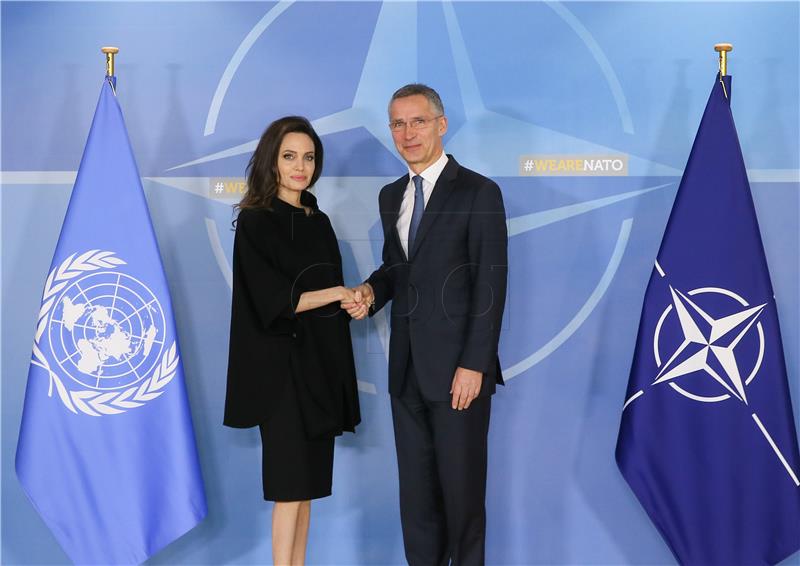 BELGIUM NATO ANGELINA JOLIE MEETING