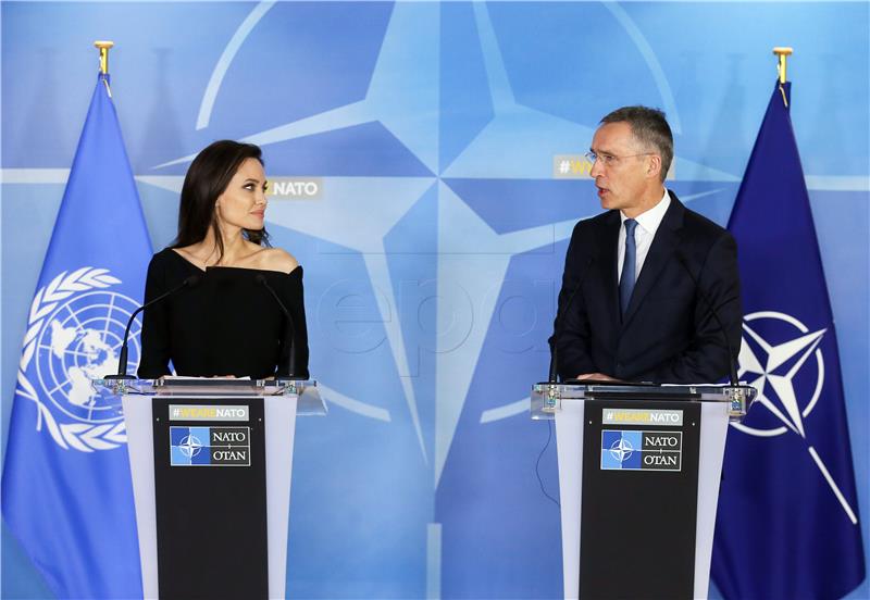 BELGIUM NATO ANGELINA JOLIE MEETING