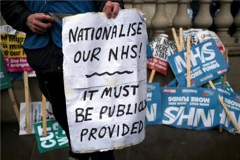 BRITAIN POLITICS NHS MARCH