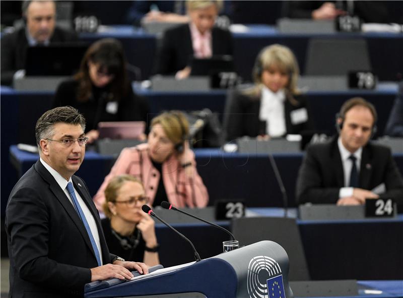 Croatian PM addresses EP, calls for equality of states, citizens, opportunities 