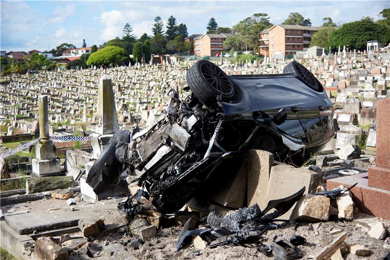 AUSTRALIA CEMETERY CAR CRASH SYDNEY