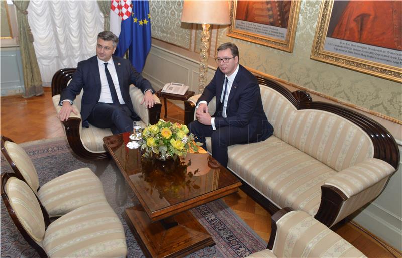 Plenkovic confirms discussing war reparations with Vucic