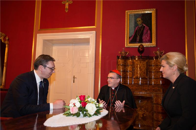 Cardinal Bozanic meets visiting Serbian president 