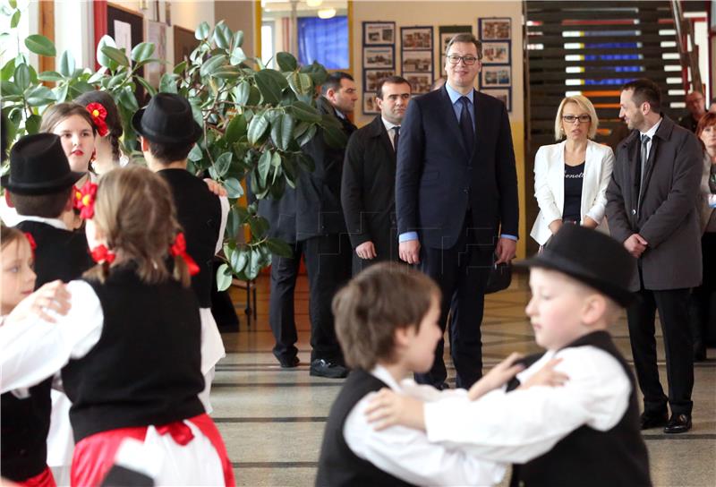 Serbian president in Vrginmost, Croatia