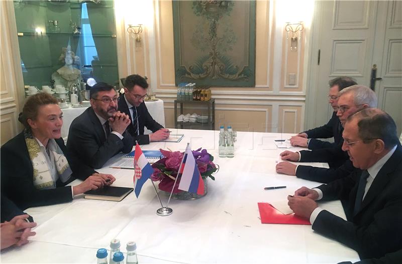 Croatian and Russian ministers meet in Munich to keep intensified dynamics in relations