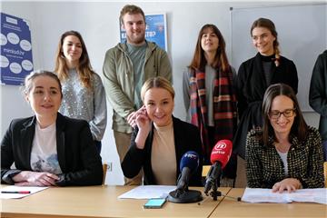 Konferencija za medije udruge Svjetski savez mladih Hrvatska