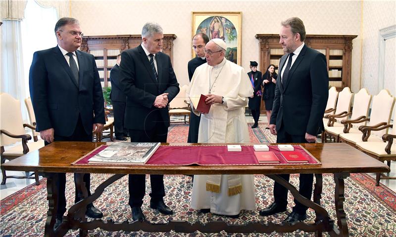 Pope Francis receives Bosnia's Presidency members