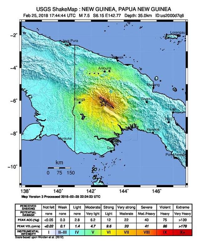 PAPUA NEW GUINEA EARTHQUAKE