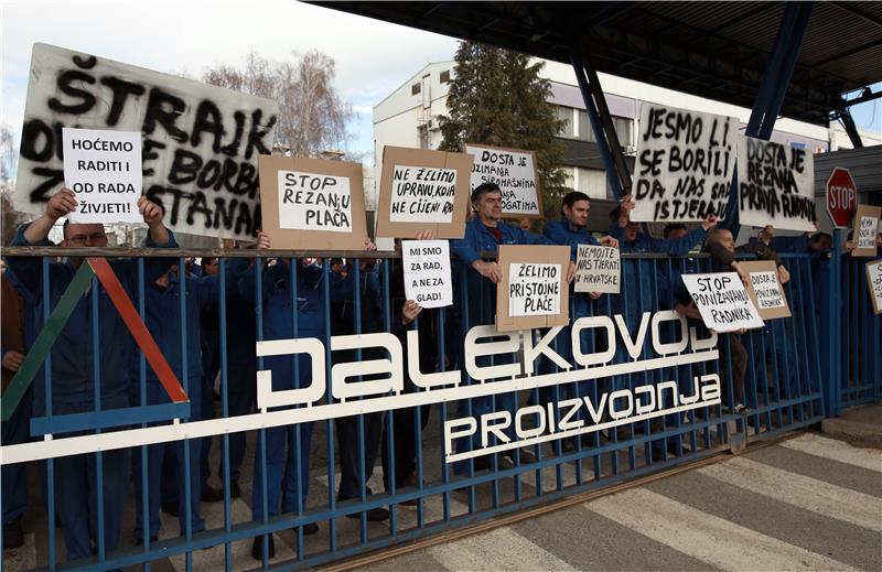 Velika Gorica: Štrajk u Dalekovod Proizvodnji