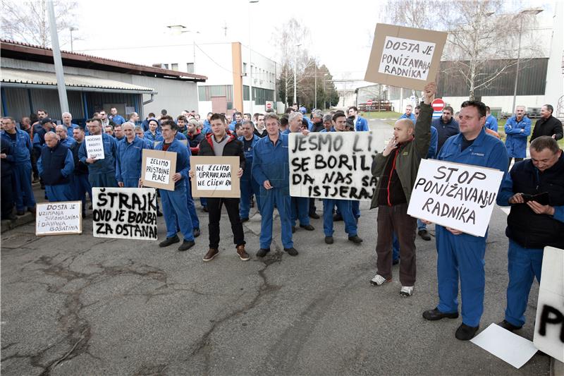 Velika Gorica: Štrajk u Dalekovod Proizvodnji