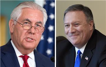 (FILE) USA GOVERNMENT CABINET TILLERSON POMPEO