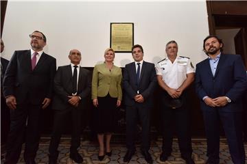 Croatian president visits Juan Vucetich Police Academy in Argentina