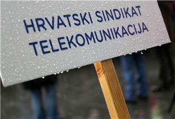 Prosvjed sindikata zbog društvene neodgovornosti Uprave Hrvatskog telekoma