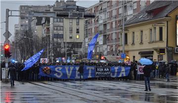 Prosvjedna šetnja navijačke grupe Bad Blue Boys