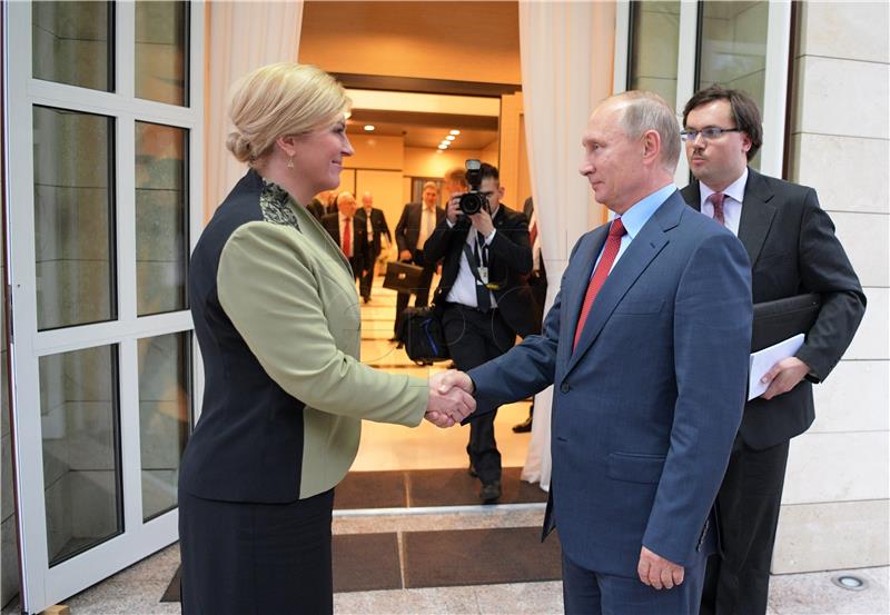 Croatian president congratulates Russian counterpart on re-election