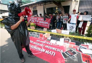 INDONESIA SAUDI ARABIA DEATH PENALTY PROTEST