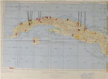 USA KENNEDY MISSILE CRISIS CUBA MAP