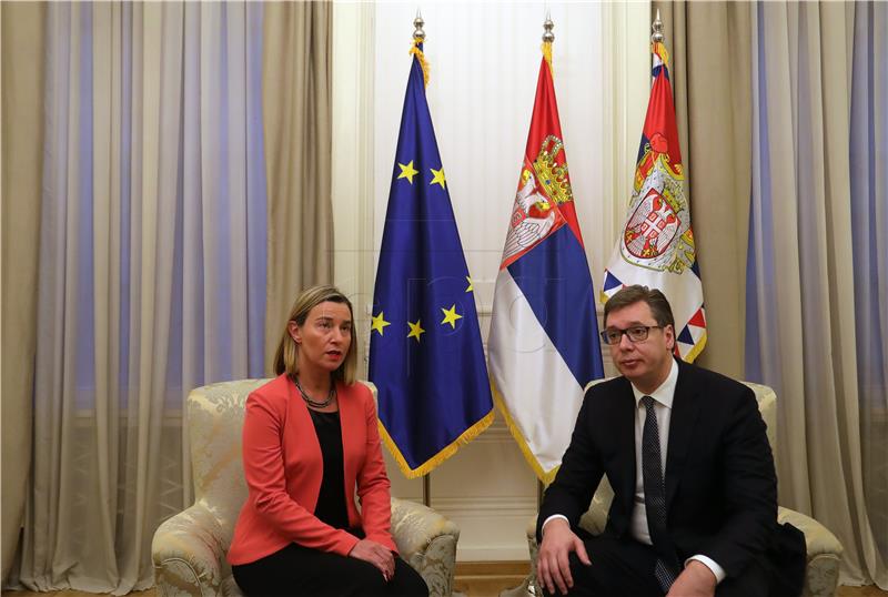 Mogherini and Vucic discuss latest developments in Serbia-Kosovo relations