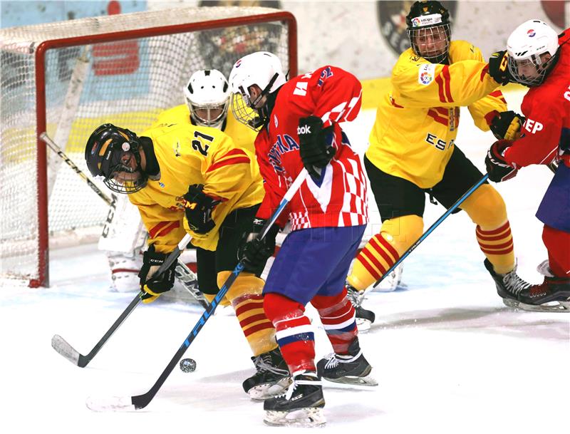 IIHF U18 Svjetsko prvenstvo u hokeju na ledu: Hrvatska - Španjolska