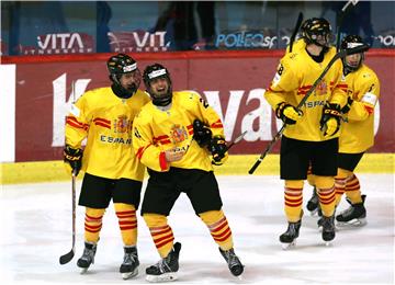 IIHF U18 Svjetsko prvenstvo u hokeju na ledu: Hrvatska - Španjolska