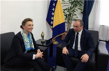 Marija Pejčinović Burić u Sarajevu s ministrom vanjskih poslova BiH 