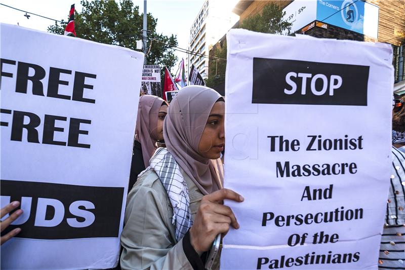 AUSTRALIA MIDEAST PALESTINIANS RALLY