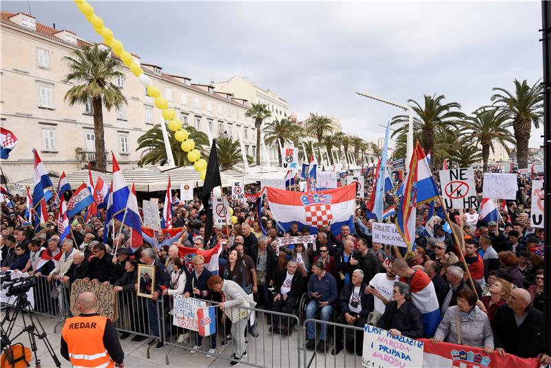 Protesters at Split rally say Croatia needs sovereign, not servile policies