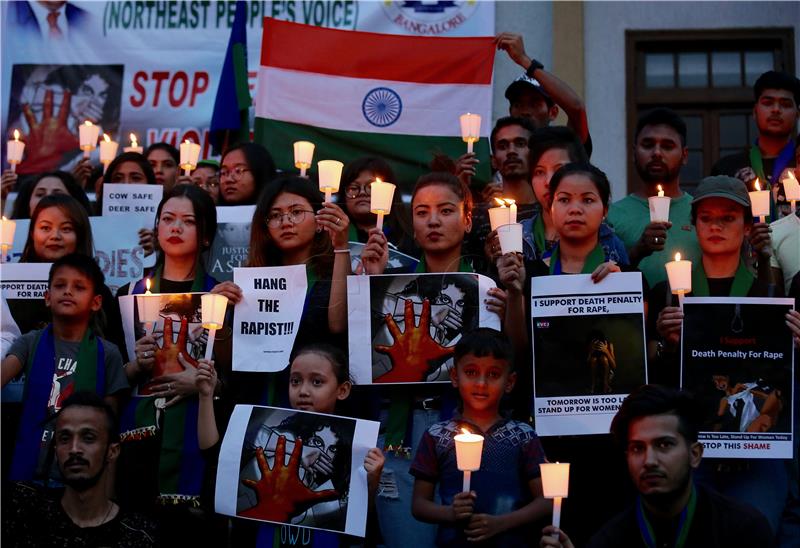 INDIA PROTEST AND CANDEL LIGHT VIGIL FOR RAPE VICTIM&#xA;